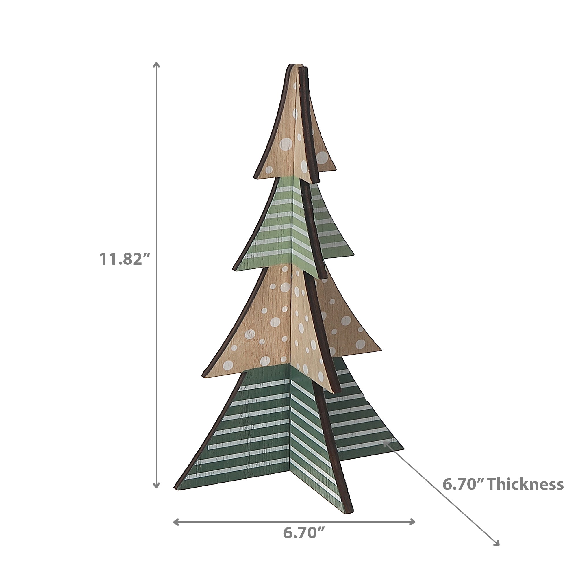 Wooden Christmas Tree Tabletop Decor, Rustic Holiday Tree Decoration Large