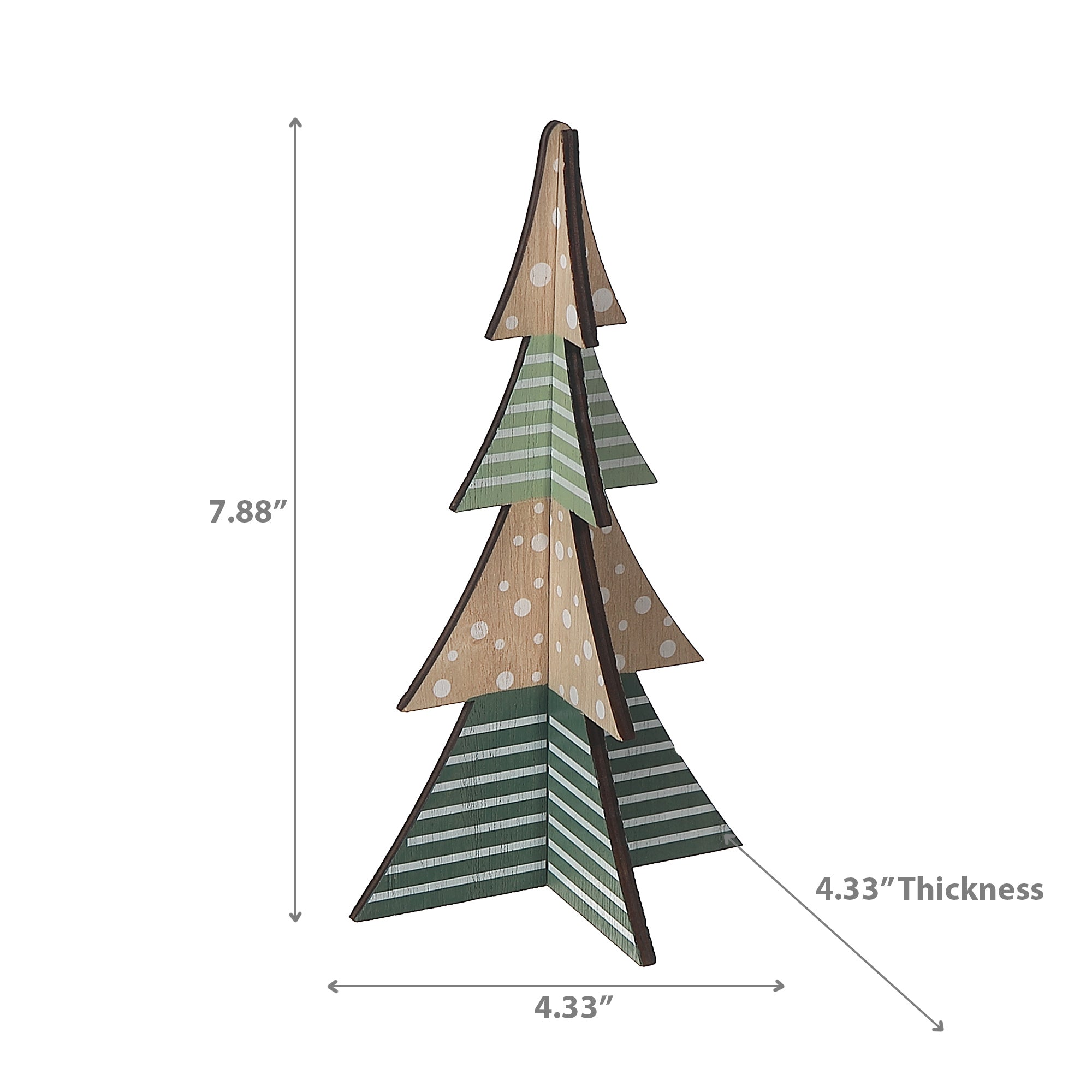 Wooden Christmas Tree Tabletop Decor, Rustic Holiday Tree Decoration Medium