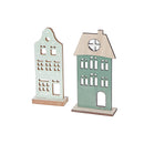 Wooden House Decor Set Of 2