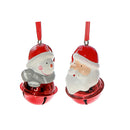 Polyresin Christmas Figure With Bell Ornament (Asstd) - Set of 12