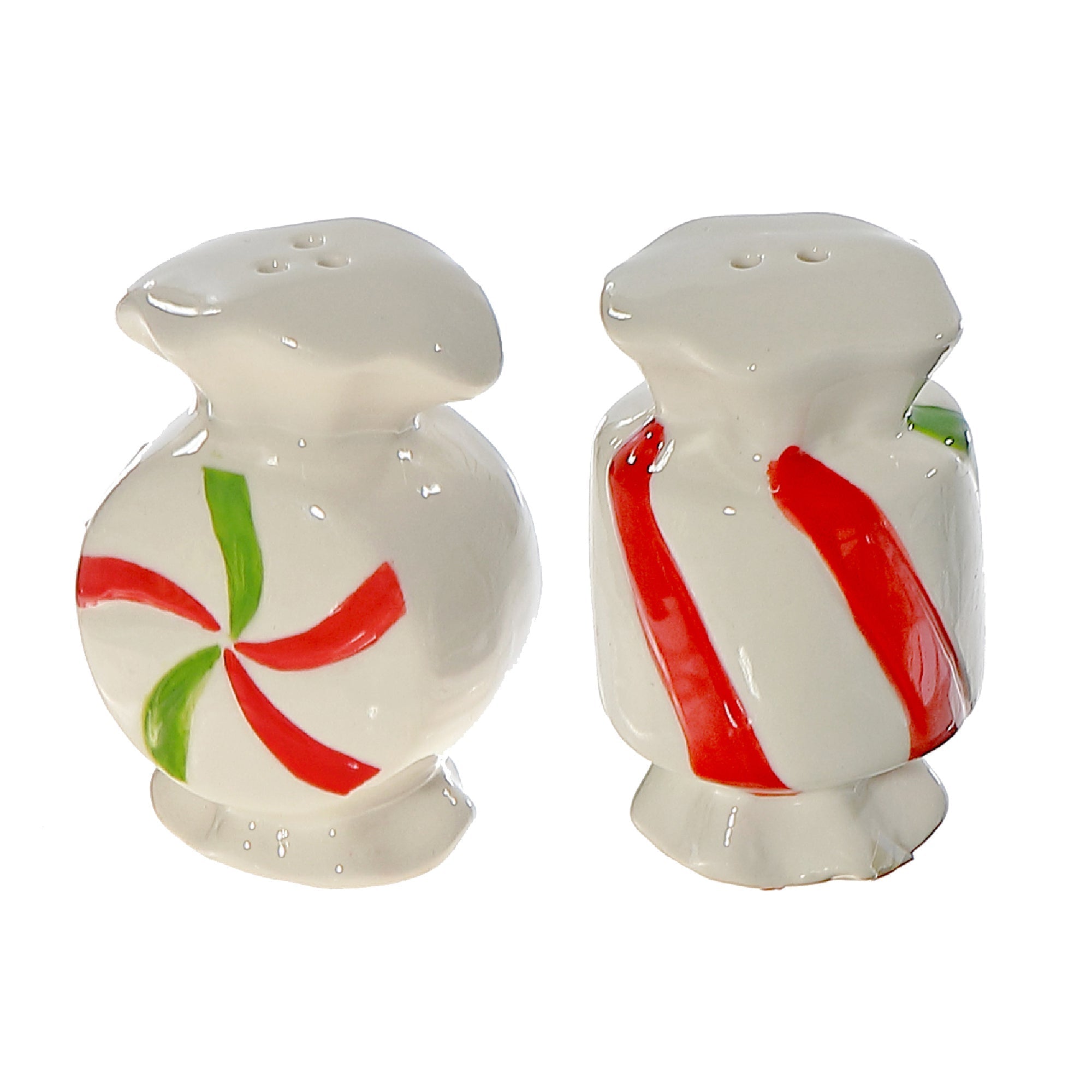 Ceramic Peppermint Candy Salt & Pepper Shakers – Holiday Kitchen Tableware