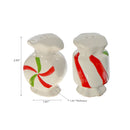 Ceramic Peppermint Candy Salt & Pepper Shaker