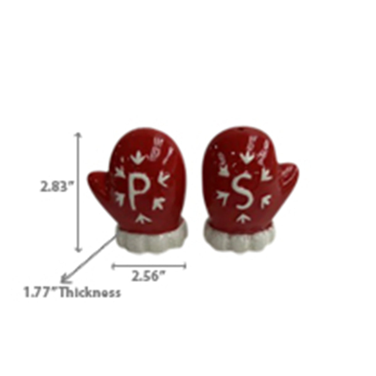 Ceramic Mittens Salt and Pepper Shaker Set of 2 – Christmas Kitchen Decor, Holiday Tabletop Accent, Festive Winter Dining Decor