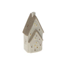 Led Ceramic Glittered House (Peaked Roof)