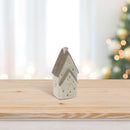 Led Ceramic Glittered House (Peaked Roof)