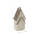 Led Ceramic Glittered House (Peaked Roof)