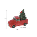 Polyresin Red Truck With Christmas Tree Décor