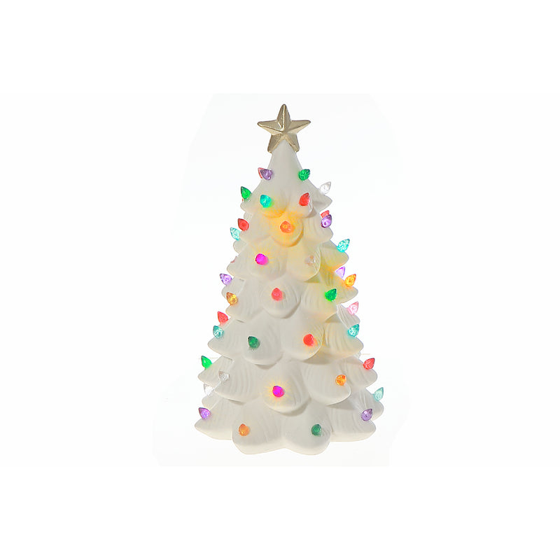 Led Ceramic Christmas Tree (White)