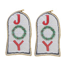 Handcrafted Joy Window Hanging Ornament - Set of 2
