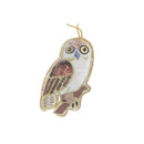 Handcrafted Sequinned Owl Hanging Ornament - Set of 2