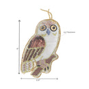 Handcrafted Sequinned Owl Hanging Ornament - Set of 2