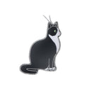 Handcrafted Black Cat Hanging Ornament - Set of 2
