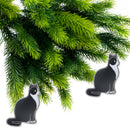 Handcrafted Black Cat Hanging Ornament - Set of 2
