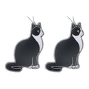 Handcrafted Black Cat Hanging Ornament - Set of 2