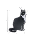 Handcrafted Black Cat Hanging Ornament - Set of 2