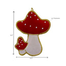 Handcrafted Mushroom Hanging Ornament - Set of 2