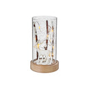 Led Cylinder Glass Stand Reindeer Branch