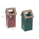 Felt House With Wooden Roof Small - Set of 2