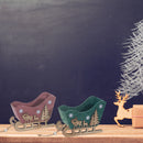 Felt Sled Ornament Large - Set of 2