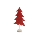 Red Felt Tree On Wooden Base (16.8")