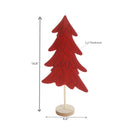 Red Felt Tree On Wooden Base (16.8")