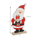 Felt Santa On Wooden Base (13")