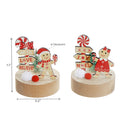 Gingerbread And Candycane On Wood Base Decor (Asstd) - Set of 6