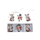 12Pk Wooden Christmas Ornaments (Asstd) - Set of 2