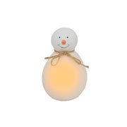 LED Porcelain Snowman Figurine with Twine, Christmas, Figurine, Holiday Decor