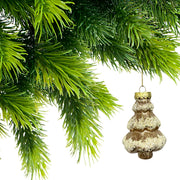 Glitter Christmas Tree Ornaments, Holiday Tree Decorations, Sparkling Festive Tree Ornaments, Set of 12