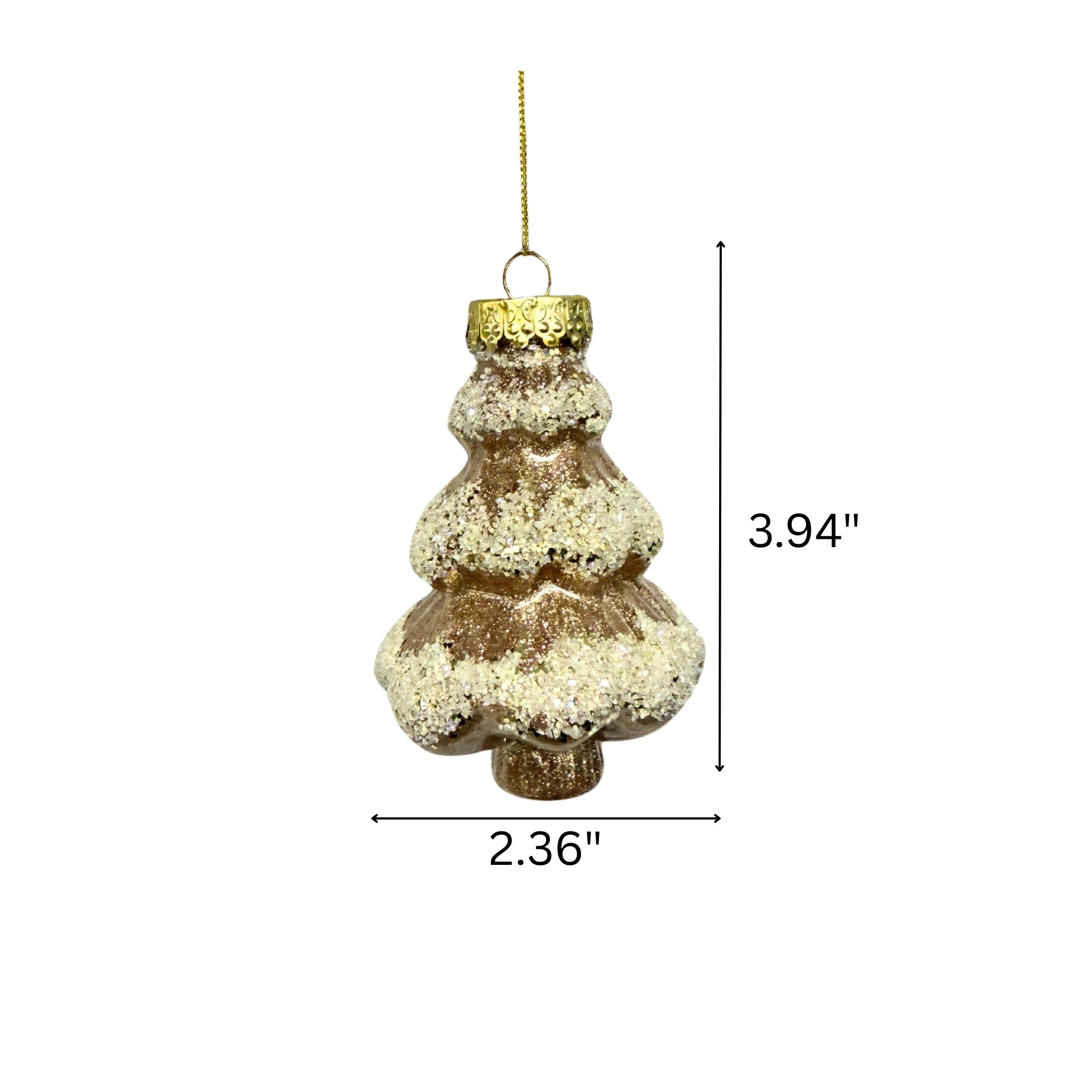 Glitter Christmas Tree Ornaments, Holiday Tree Decorations, Sparkling Festive Tree Ornaments, Set of 12