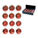 Red Ornament With Lines (Asstd) (12/Disp) - Set of 12
