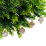 Glitter Diamond and Ball Christmas Ornaments, Sparkling Holiday Tree Decorations, Assorted Festive Ornaments, Set of 12