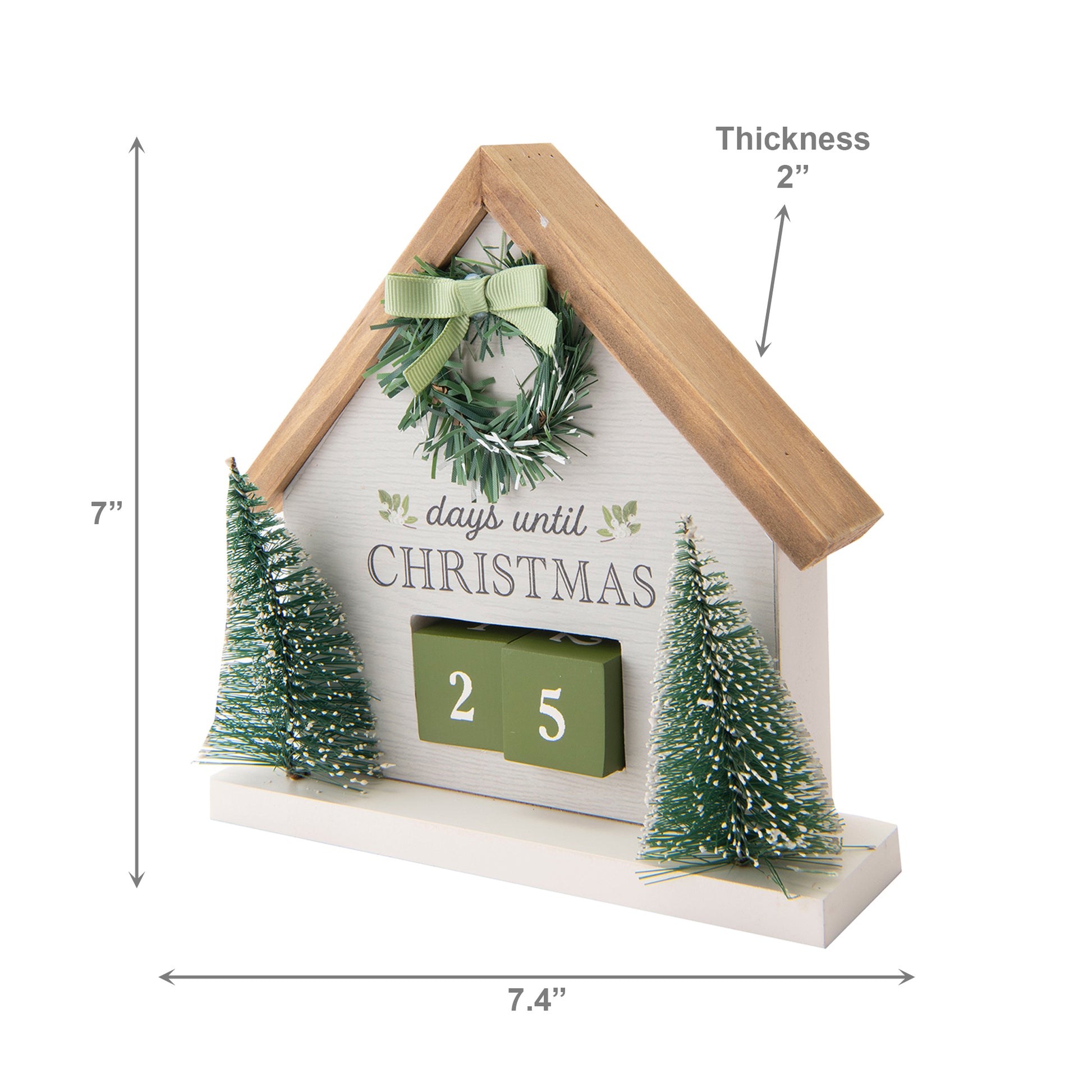 Wooden House with Trees Advent Calendar, Christmas, Holiday Decor