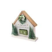 Wooden House with Trees Advent Calendar, Christmas, Holiday Decor