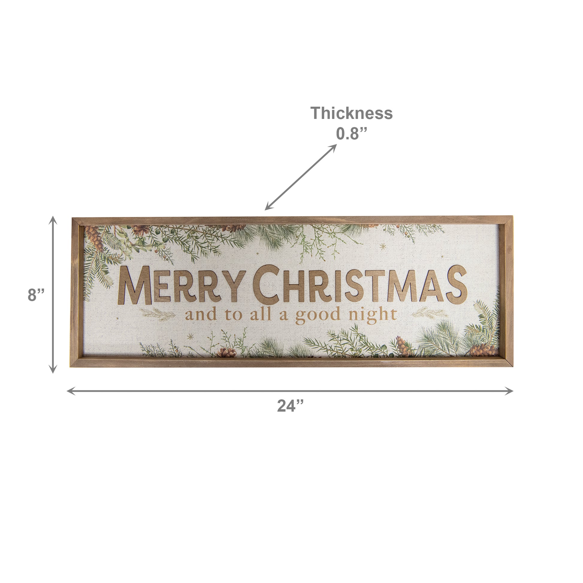 Framed MDF Wall Sign Merry Christmas and to All a Good Night, Christmas, Wall Decor, Holiday Decor