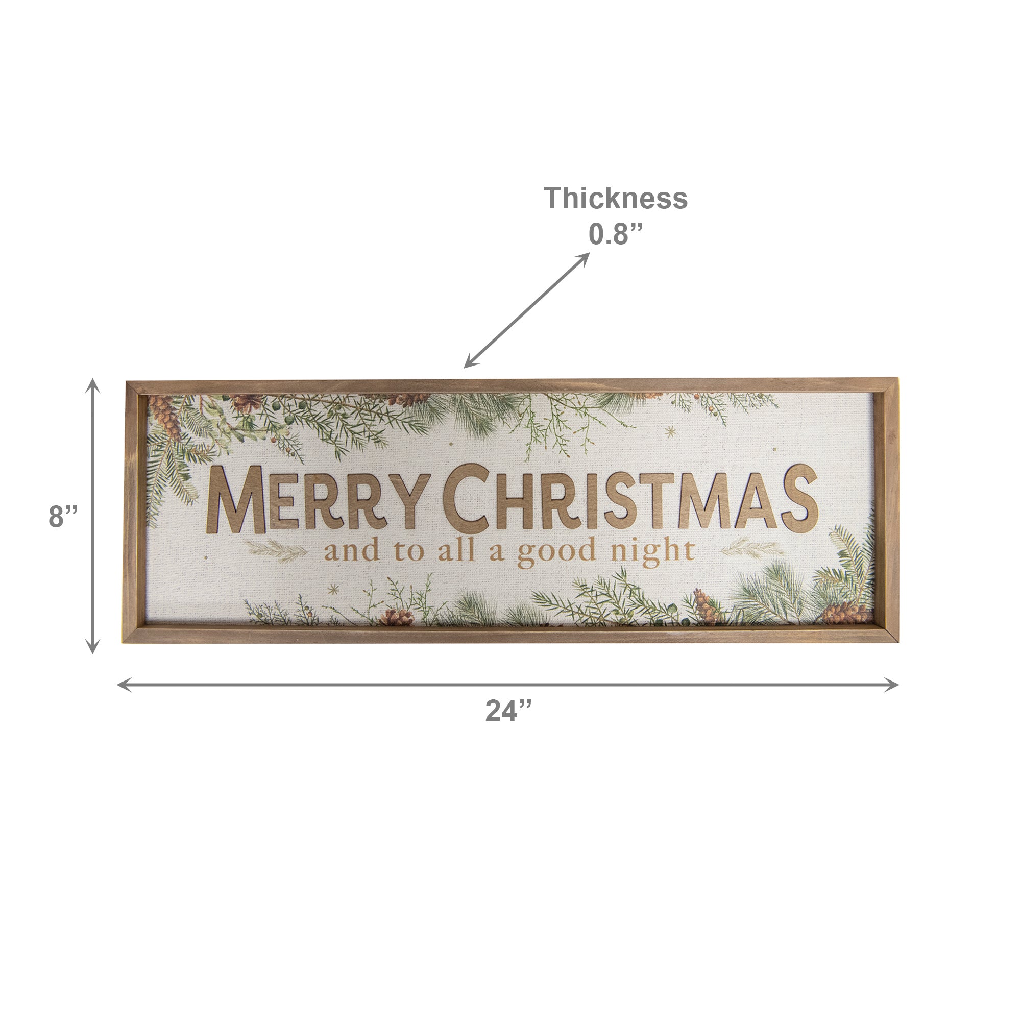 Framed MDF Wall Sign Merry Christmas and to All a Good Night, Christmas, Wall Decor, Holiday Decor