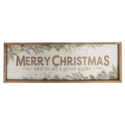 Framed MDF Wall Sign Merry Christmas and to All a Good Night, Christmas, Wall Decor, Holiday Decor