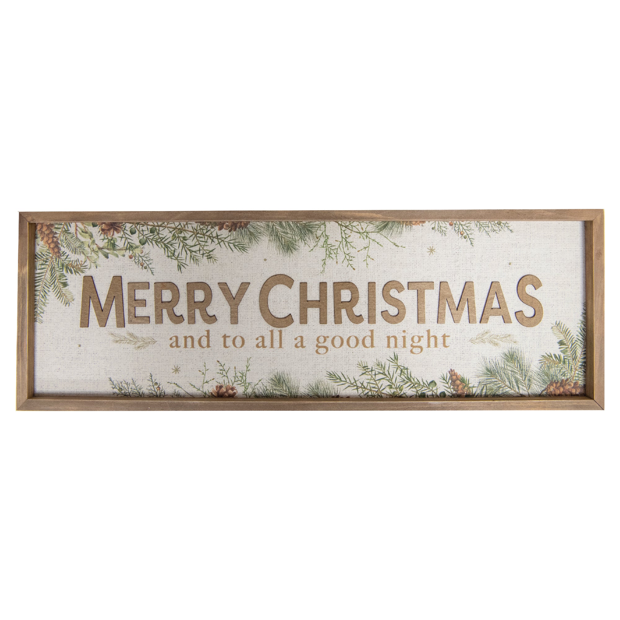 Framed MDF Wall Sign Merry Christmas and to All a Good Night, Christmas, Wall Decor, Holiday Decor