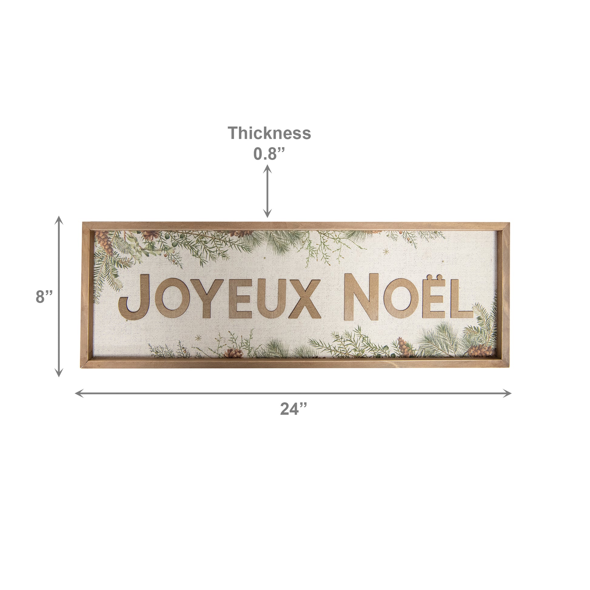 Framed MDF Wall Sign Joyeux Noel, Christmas, Wall Decor, Holiday Decor