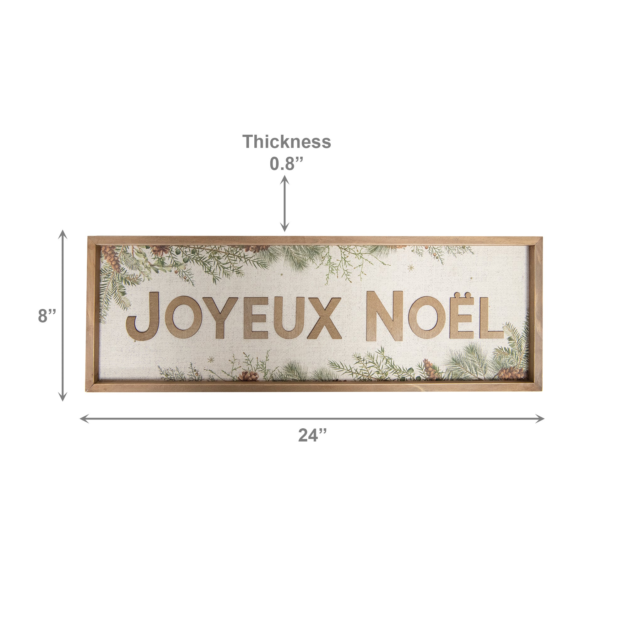 Framed MDF Wall Sign Joyeux Noel, Christmas, Wall Decor, Holiday Decor