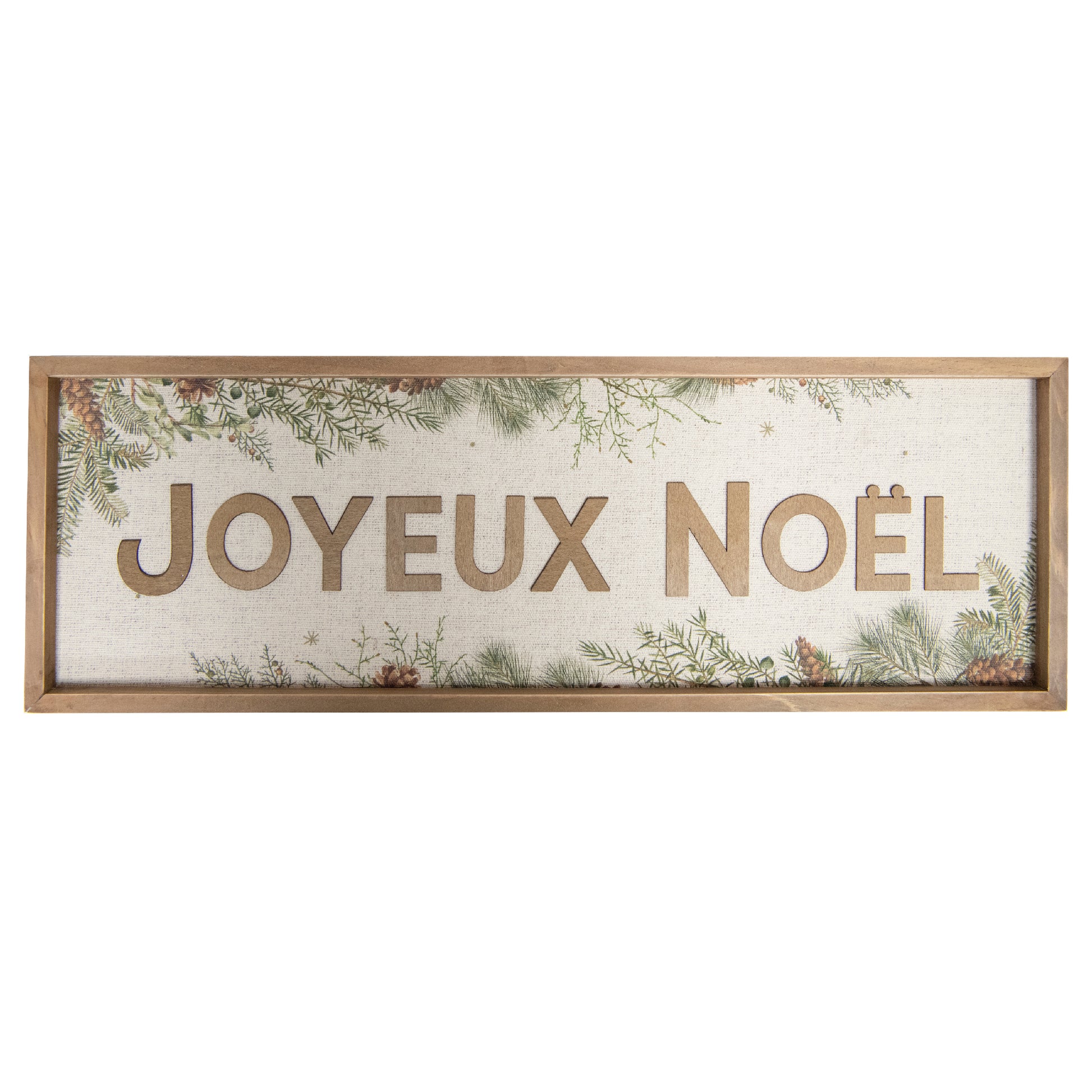 Framed MDF Wall Sign Joyeux Noel, Christmas, Wall Decor, Holiday Decor