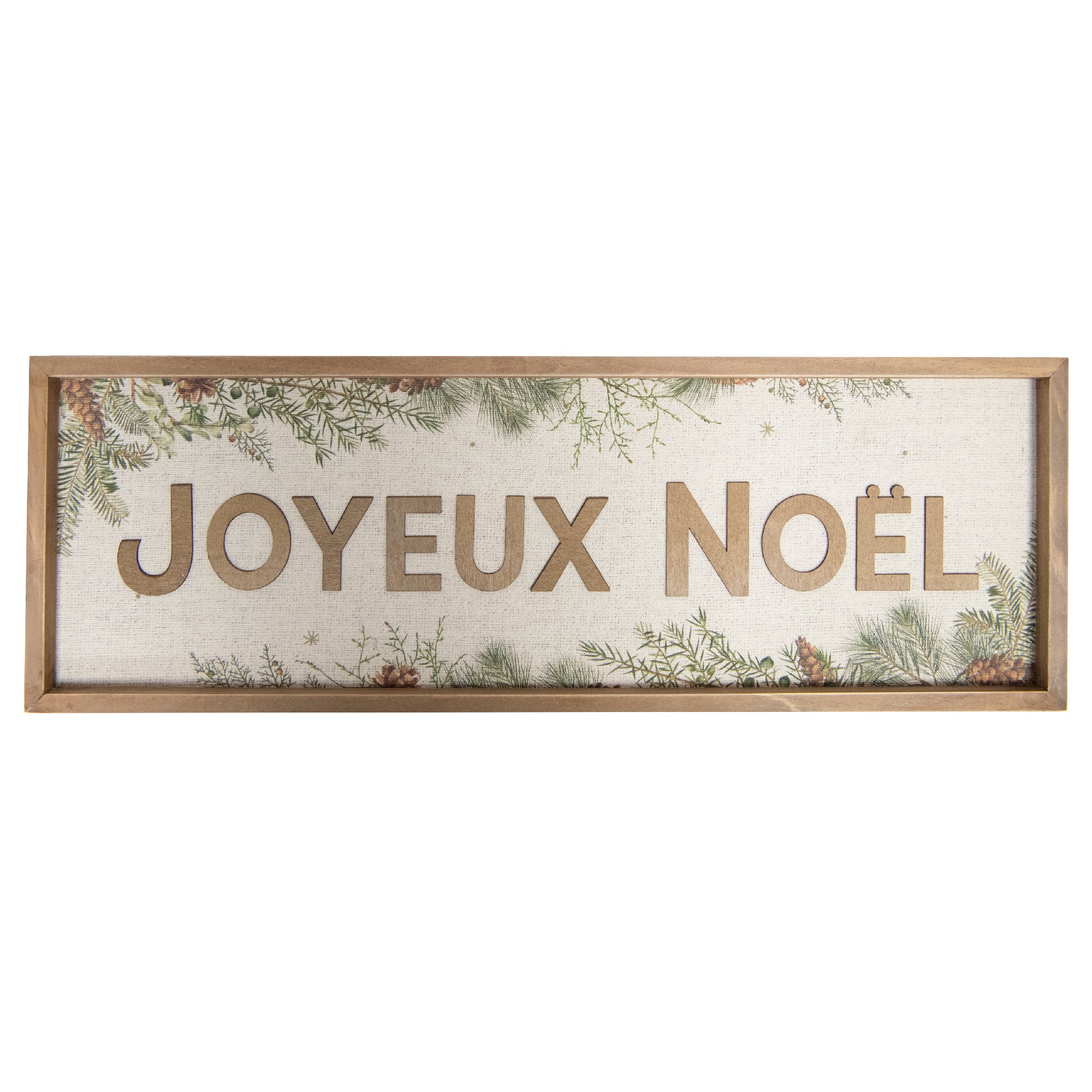 Framed MDF Wall Sign Joyeux Noel, Christmas, Wall Decor, Holiday Decor