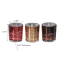 Glass Tealight Holders Midnight Forest - Set of 3