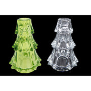6" Tree Glass Candle Holder Assorted, Candle Holder, Holiday Decor- Set of 2