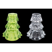 4.5" Tree Glass Candle Holder Assorted, Candle Holder, Holiday Decor- Set of 2