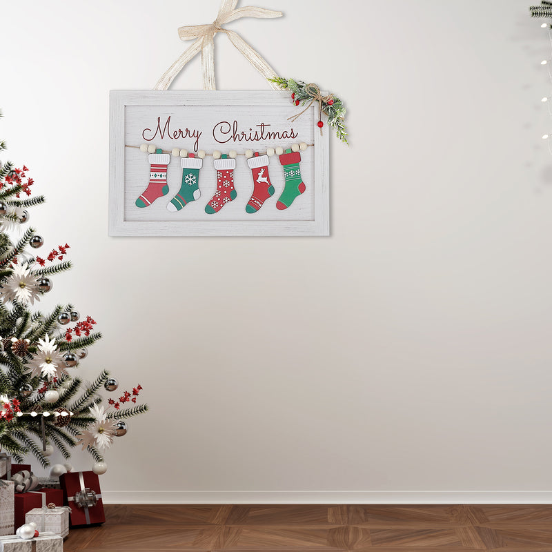 Merry/Stocking Wall Plaque