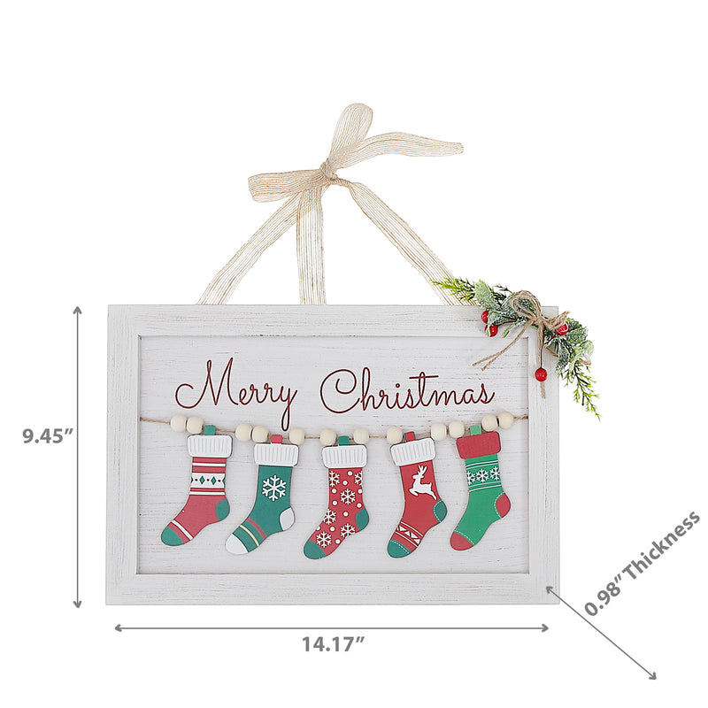 Merry/Stocking Wall Plaque