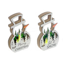 Led Wooden Stand Décor (Snowman Cutout) (Asstd) - Set of 2