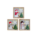 Led Wooden Plaque Décor (Snowman) (Asstd) - Set of 3
